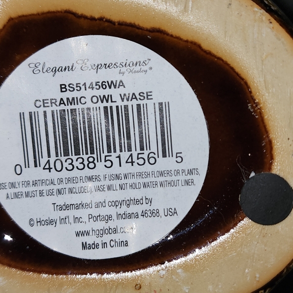 Ceramic Owl Vase - Picture 6 of 8